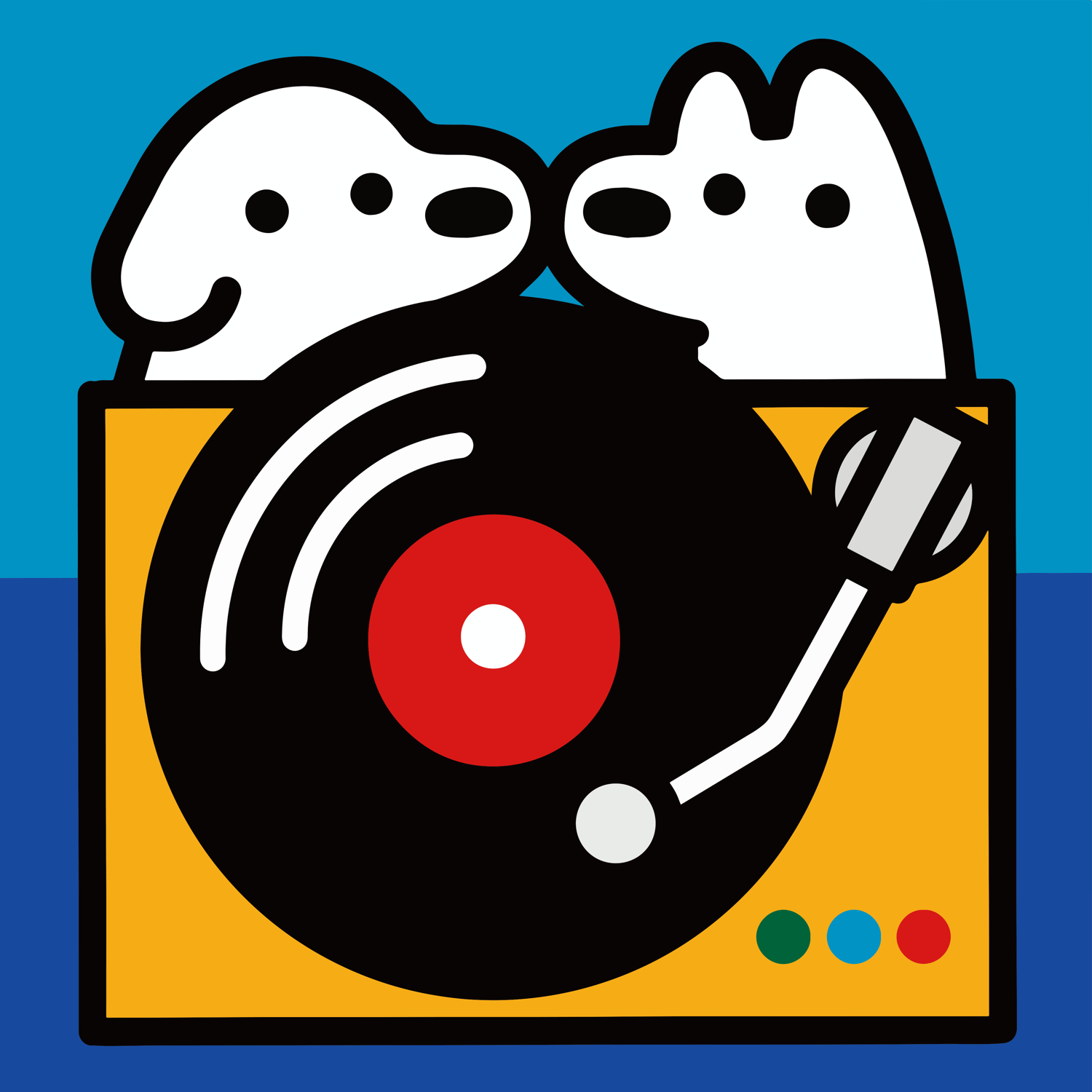 Image of MATSUI TURNTABLE DOGS RESIN LIMITED EDITION