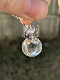 Image 1 of Elegant Round Mustard Seed Shaker Necklace 