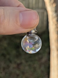 Image 2 of Elegant Round Mustard Seed Shaker Necklace 