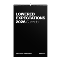Image 1 of Huge Wall Calendar (2026) - 12 MONTHS OF LOWER EXPECTATIONS