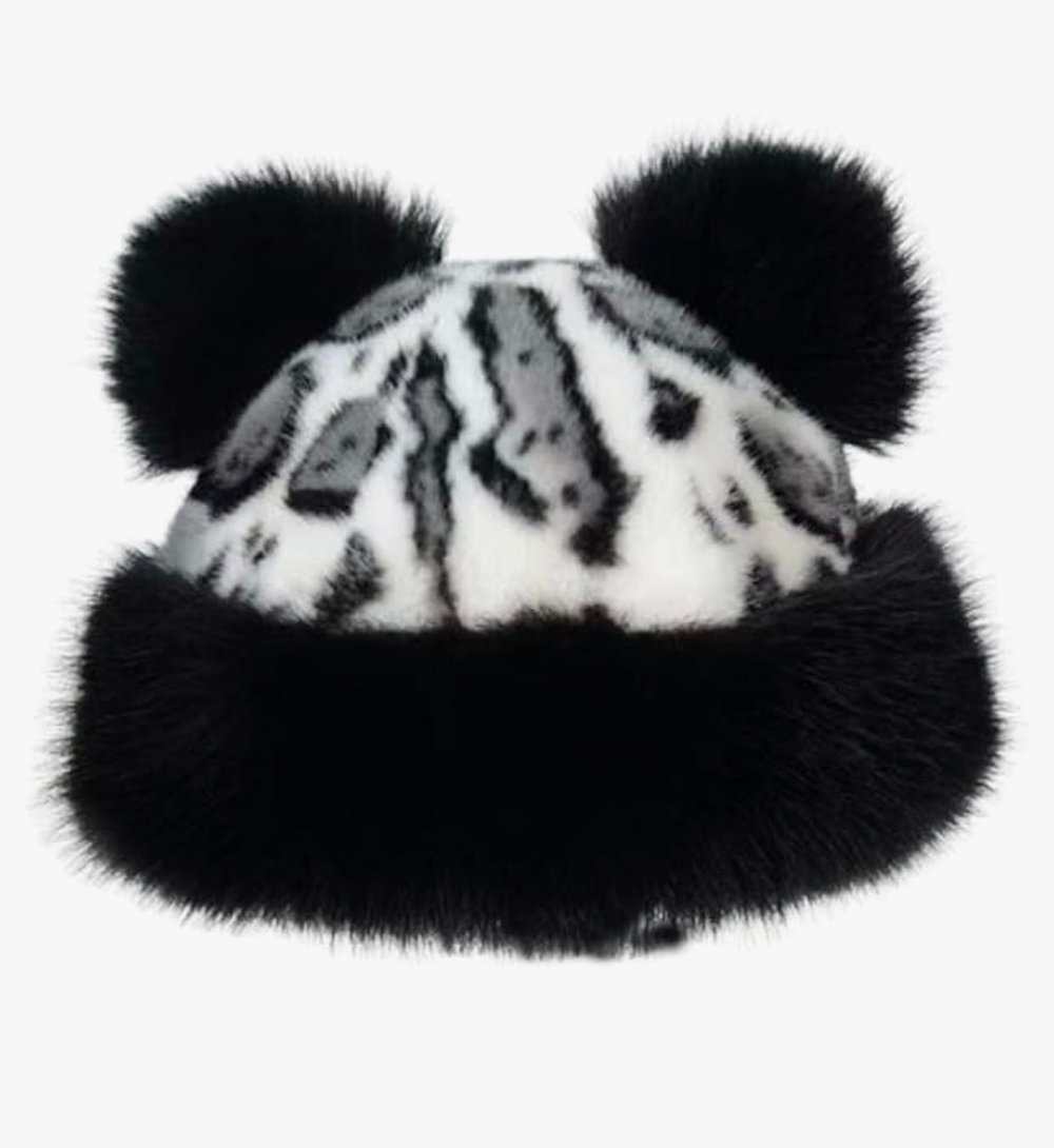 Image of Faux Fur Teddy Bear Hat 🧸