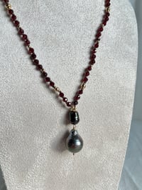 Image 2 of  Garnet & Tahitian Pearl Sautoir 