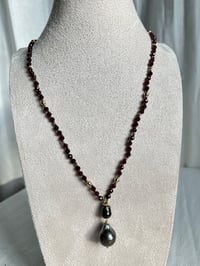 Image 4 of  Garnet & Tahitian Pearl Sautoir 