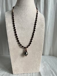 Image 1 of Garnet & Tahitian Pearl Sautoir 