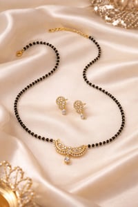 Image 4 of elegant black-bead jewelry set 