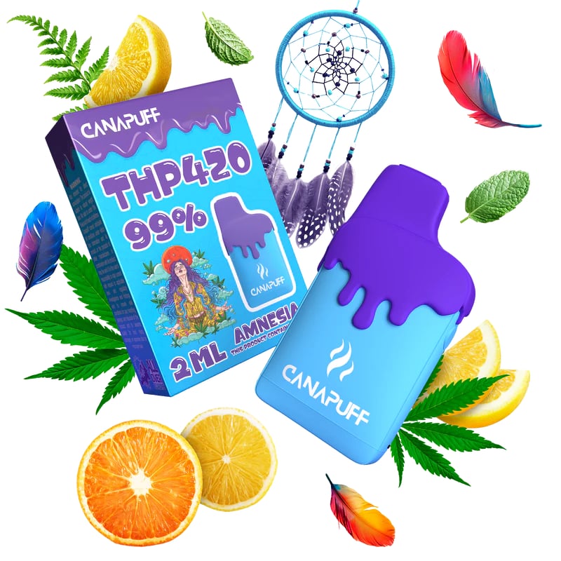 THP420 Vape Amnesia 99% 2ml Extra Strong Sativa