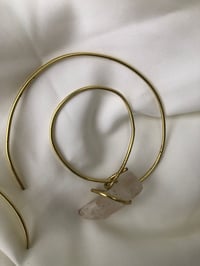 Image 1 of Brass Alchemy - Quartz Ear Cuffs 