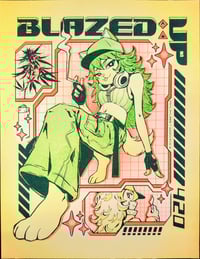 Image 2 of Weed cat 2.0 4 color riso print 