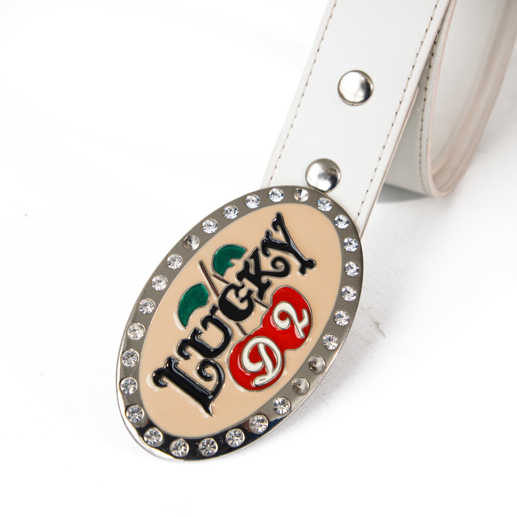 Image of Dsquared2 2000s 'Lucky D2' Cherries Buckle belt