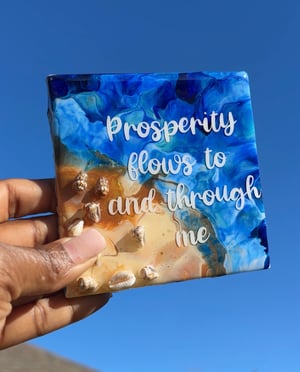 Beach Themed Affirmations Coaster Set 