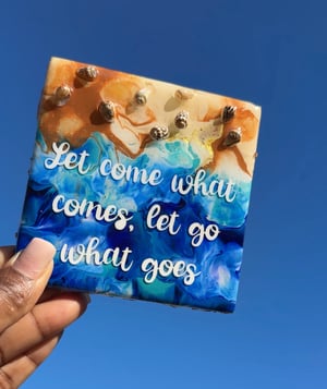 Beach Themed Affirmations Coaster Set 