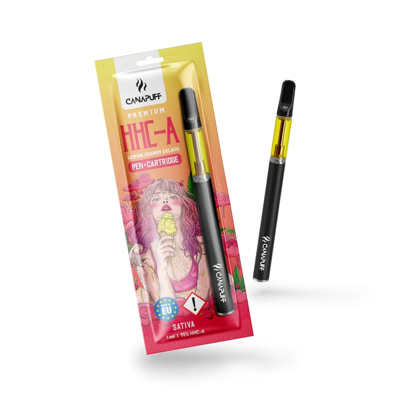 HHC-A olovka+uložak gelato od limuna i višnje 95% Strong Sativa 1ml