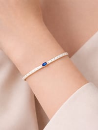 Image 4 of Emma Blue Sapphire Cuff Bracelet