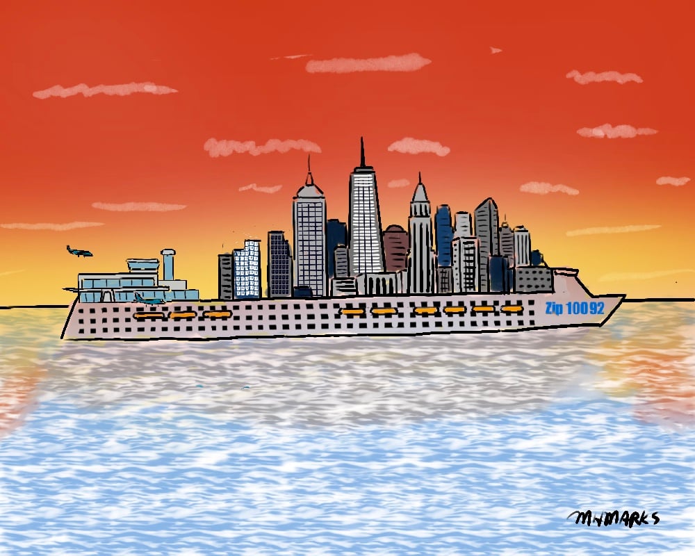 Image of Ship size of city