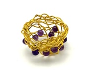 Image 1 of Mini Desk Charm for Balance | Amethyst basket | Healing Feng Shui Desk Talisman