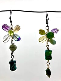 Image 2 of Colorful Dangling Healing Earrings | Clarity • Love • Longevity • Abundance • Flexibility