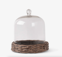 Image 2 of Cloche with Rattan Base