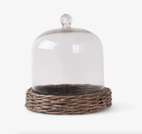 Image 4 of Cloche with Rattan Base