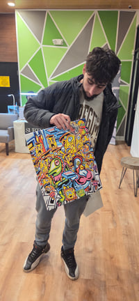 Image 3 of Rise of the Pineapple Pizza Zombies 16 x 20 Art Canvas 