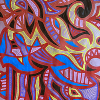 Image 3 of Cousins - 36 x 48" Paint & marker on paper