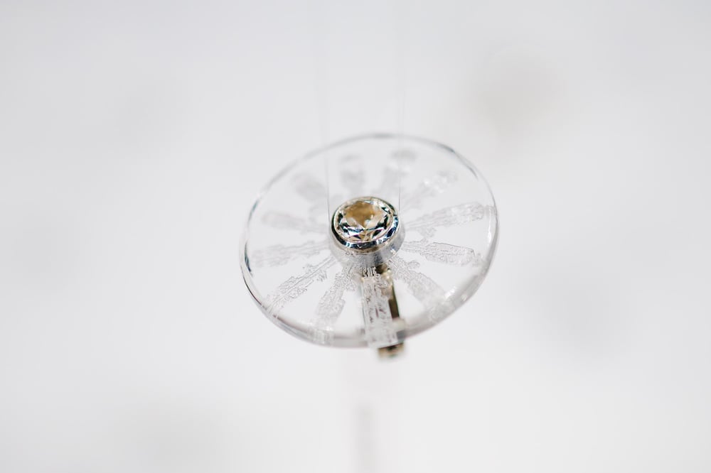 Image of "Heart full of joy" silver ring with rock crystal · CUM LAETISSIMA RERUM ·