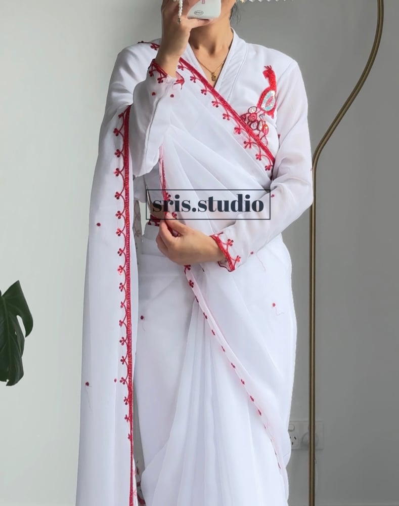 Image of Monal three piece saari set 