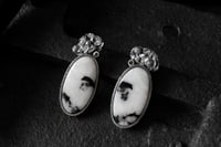 Image 2 of Pendientes Luz, jaspe cebra y diamantes negros