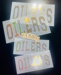 Image 11 of OILERS 2 Color Spangle Transfers