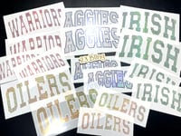 Image 13 of OILERS 2 Color Spangle Transfers