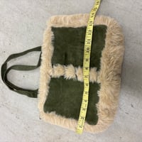Image 2 of furry green purse