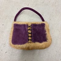 Image 1 of furry purple mini bag 