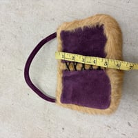 Image 3 of furry purple mini bag 