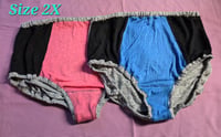 Image 1 of Linen Panty Set Size 2X - Fun Colorblock 