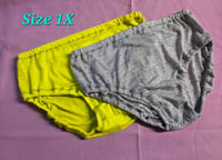 Image 1 of Linen Panty Set Size 1X- Lemon Lime & Pinstripes 