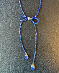 Image 2 of Lapis Lazuli Bow Choker with Charms