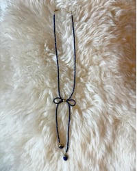 Image 4 of Lapis Lazuli Bow Choker with Charms
