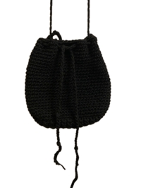 Image 1 of Midnight Crochet Crossbody Drawstring Purse