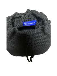 Image 2 of Midnight Crochet Crossbody Drawstring Purse
