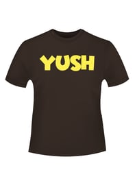 Image 1 of YUSH Ttshirt YELLOW ON BROWN