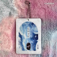 Image 2 of BLUE LOVE Marble Photocard Holder | KEYCHAIN