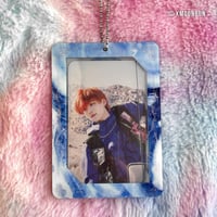 Image 1 of BLUE LOVE Marble Photocard Holder | KEYCHAIN