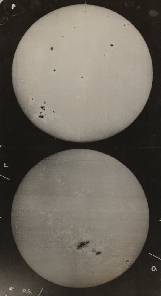 Image of New York Times photos: sun spots, France Meudon ca. 1950 