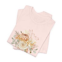 Image 1 of Floral 'beautiful' Tee - Watercolor Bouquet Short Sleeve Shirt