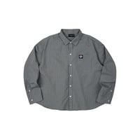Image 1 of PUSH PUSH Gingham Oversize Shirt Olive Grey