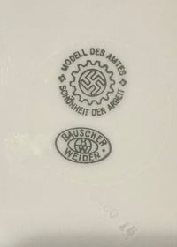 Image 3 of WW2 (Nazi Germany) Deutsche Arbeitsfront (DAF) Mess Hall Side Plate (Bauscher - Weiden)