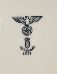 Image 3 of WW2 (Nazi Germany) Wehrmacht Mess Hall Dinner Plate - Authentic 1937 (Schönwald)