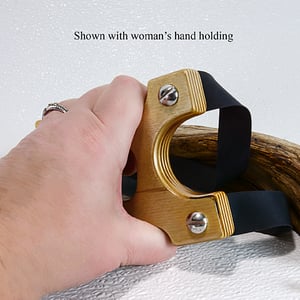 Image of Slingshot Hooligan Catapult, Birchwood, Wooden Sling Shot, Right Handed shooter, Unique Gift