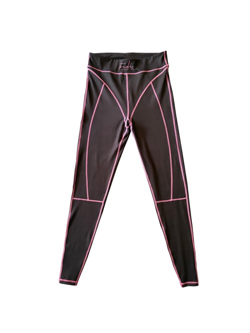 Image of Fede Corritrice Leggings Black/Green