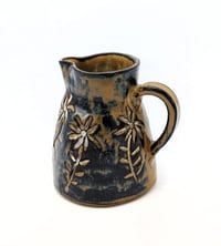 Image 1 of Floral  Marbleized Mocha Pitcher #1