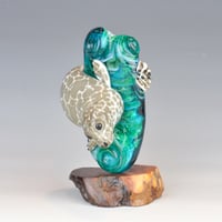 Image 2 of XXXXL. Diving Harbor Seal Glass Sculpture #1 - Flamework Glass Sculpture